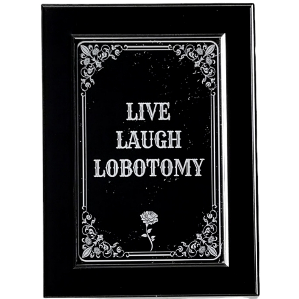 Live, laugh, lobotomy funny 💀 trendy Gothic punk rock metal Halloween goth